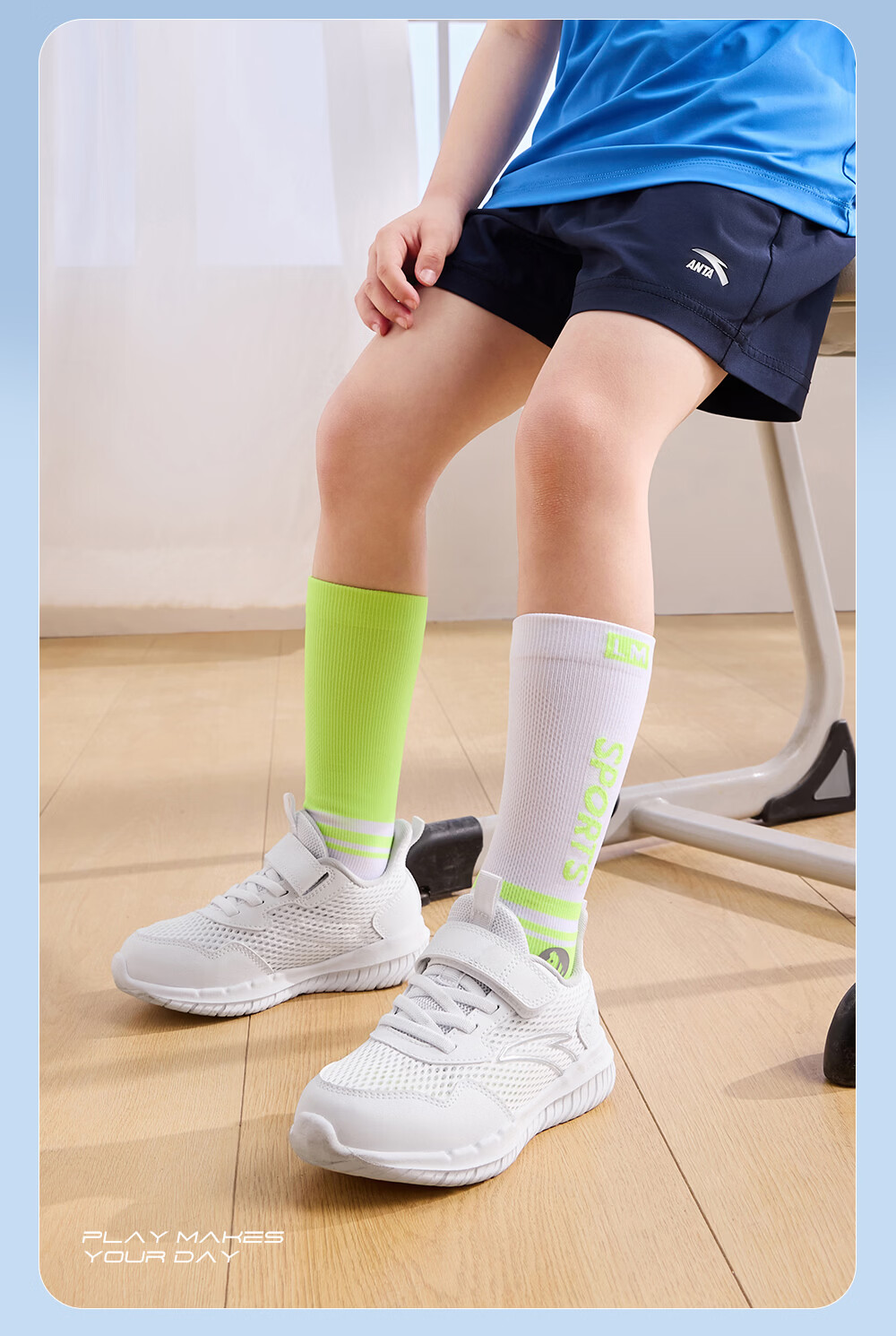 Anta Kids Sports Shoes 2026 Summer Breathable Mesh Boys Running Shoes A12615577 6