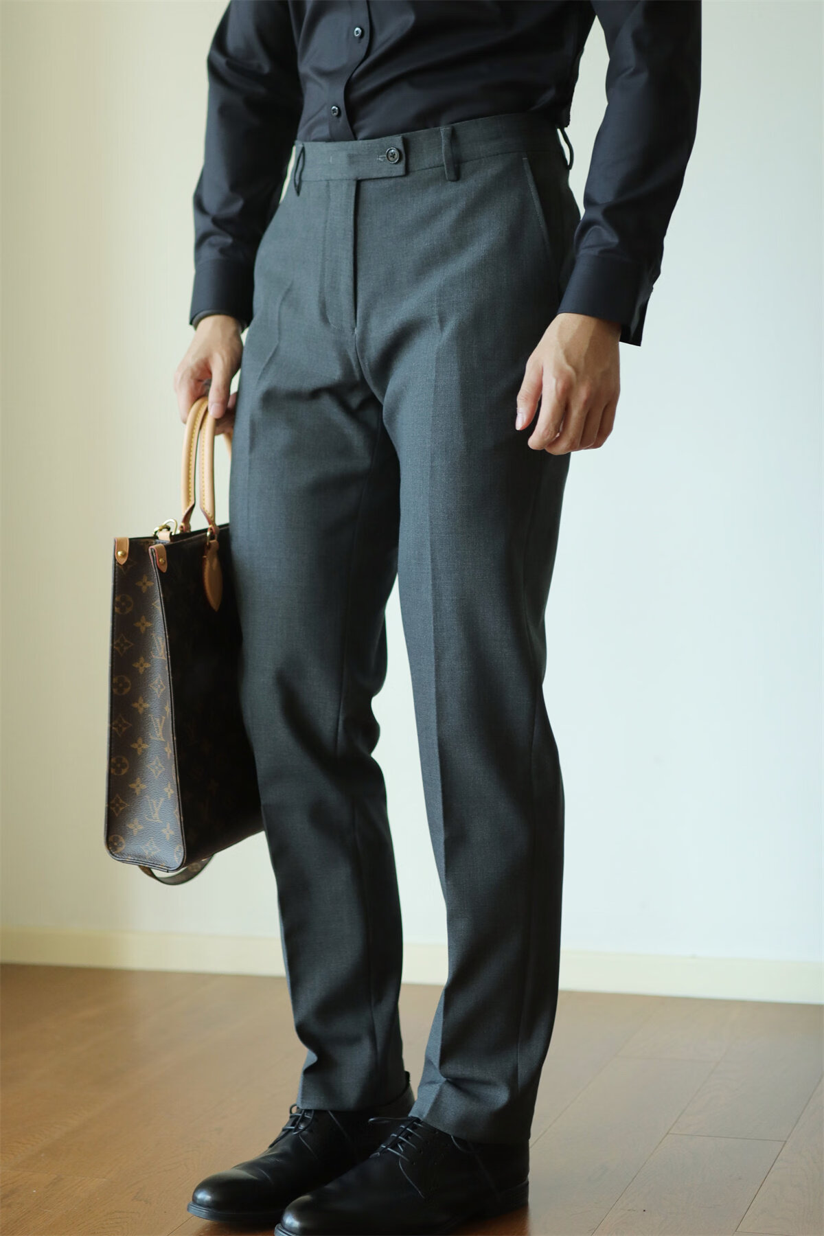 PLAYBOY Wrinkle-Resistant Non-Iron Slim Fit Stretch Breathable Straight-Leg Business Pants for Men Spring Summer All-Season 31