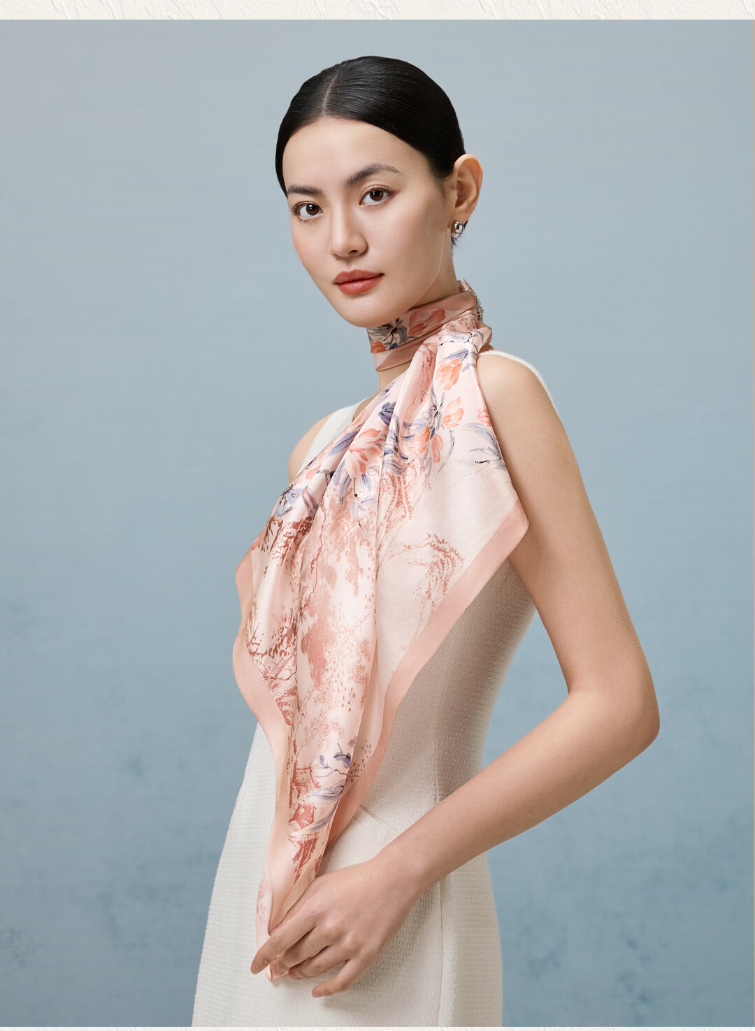 Shanghai Story 100% Mulberry Silk Scarf Square Shawl for Women Gift for Elders Mom Birthday Girlfriend 8