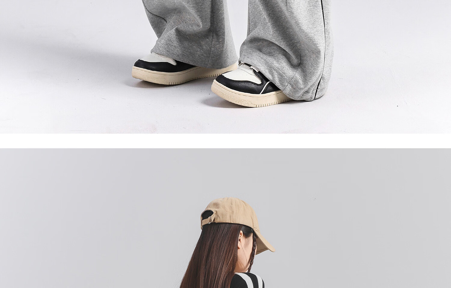 Kappa Women's Back-to-Back Sports Pants Spring New Striped Loose American Straight-Leg Trousers Simple Pants K0G42AK32D 23