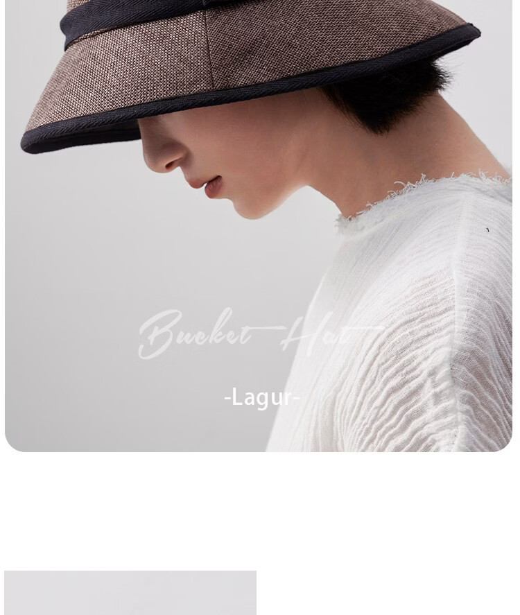 Lagur Japanese Linen Feel UPF100+ Sun Protection Breathable Summer Sun Hat Fisherman Hat New Coffee Color 16
