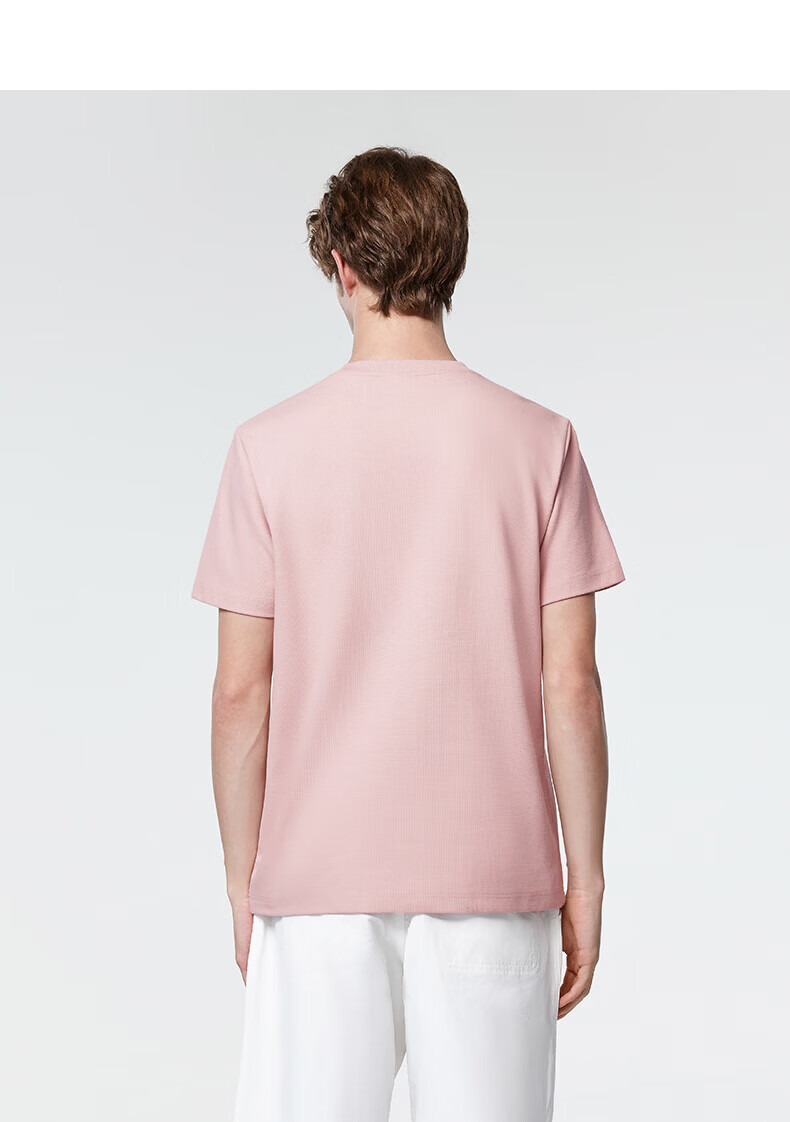 HAZZYS Men's 2026 Summer PHIZ Waffle Knit Crew Neck Short Sleeve T-Shirt ASTZE0DBI67 18