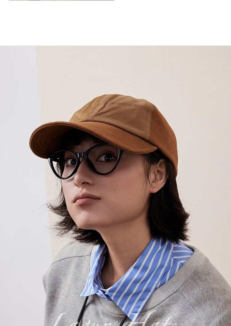 Lagur Couple Edition "Black Gray Yamamoto Style" 100% Cotton Duckbill Baseball Cap Sun Hat Face Slimming Firebrick Red 22