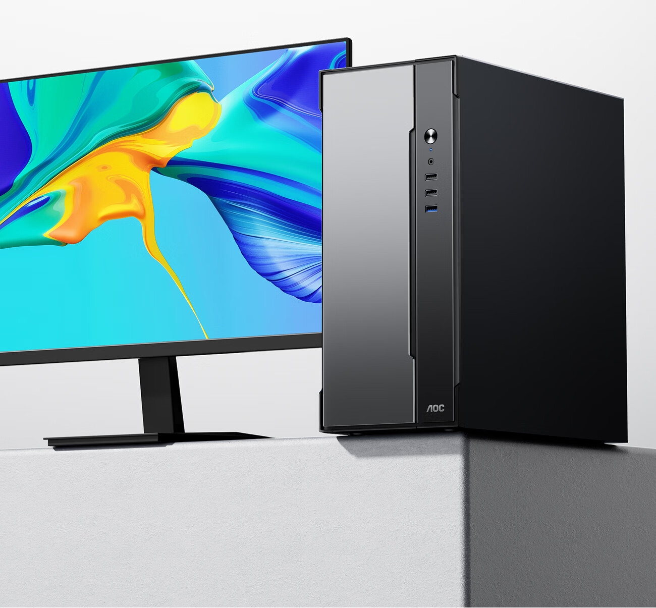 AOC Desktop Core i5 Office Business Computer Host Rongguang T260 (Core i5-10400 16GB 512GB 3-Year Onsite Service) 8