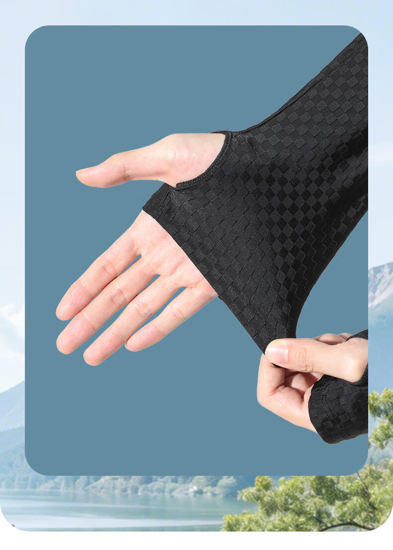 JEEP Women's UV Protection Cooling Arm Sleeves Summer Outdoor Cycling Sun Protection Ice Silk Arm Covers Dark Gray 10
