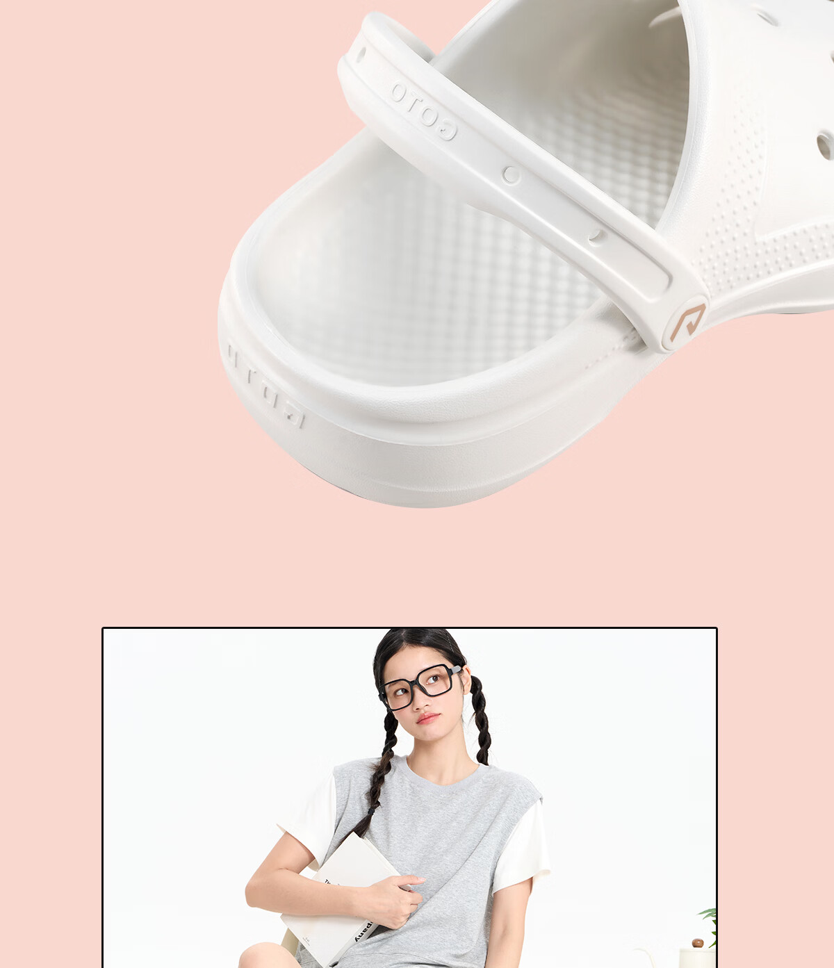 GOTO Classic Clog Men's Beach Outdoor Sandals EVA Material with Added Rubber Non-Slip Sole Unisex 13