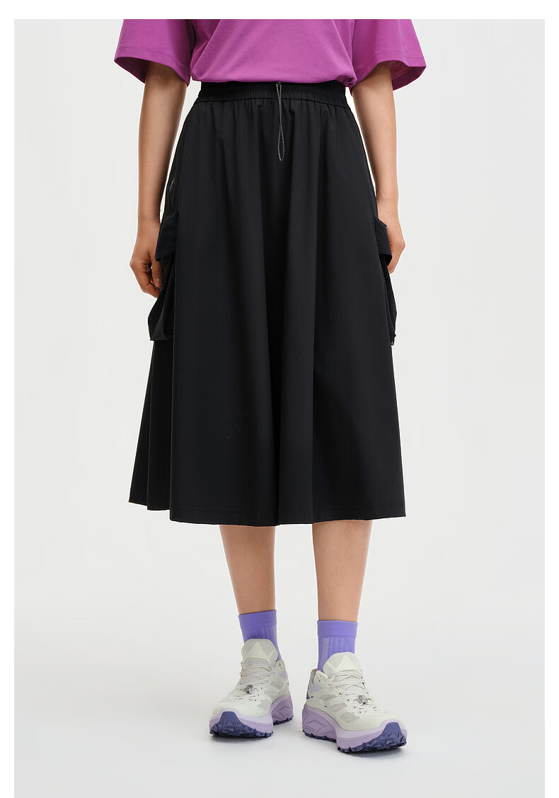 Biyinlefen [Ice Comfort Elastic] 2026 Spring Summer New Women's Casual Commuting Outdoor Cool Micro-Structured Elastic Skirt 1