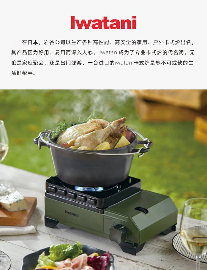 卡式炉日本岩谷户外防风卡式炉便携式燃气灶自驾野餐烧烤炉