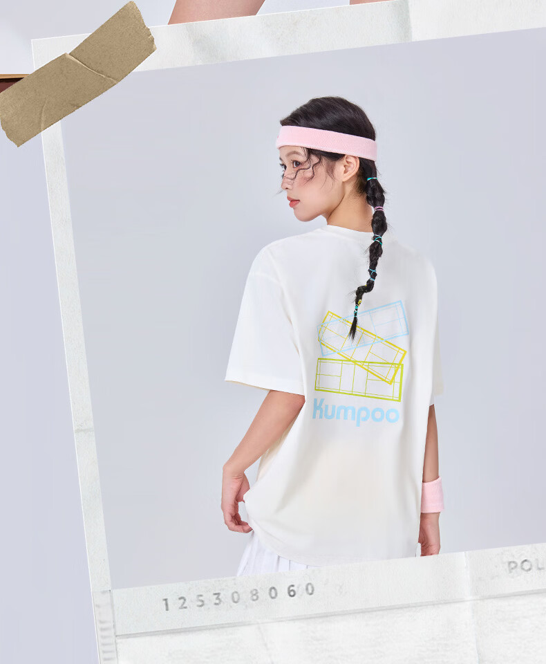 KUMPOO 26th Anniversary New Short Sleeve Badminton Shirt Loose Fit Unisex K261U-1720 Dark Coffee S 4