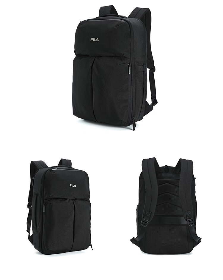 FILA Official Men's Backpack 2026 Summer Casual School Bag Dual-Shoulder Business Commuter Laptop Bag 9