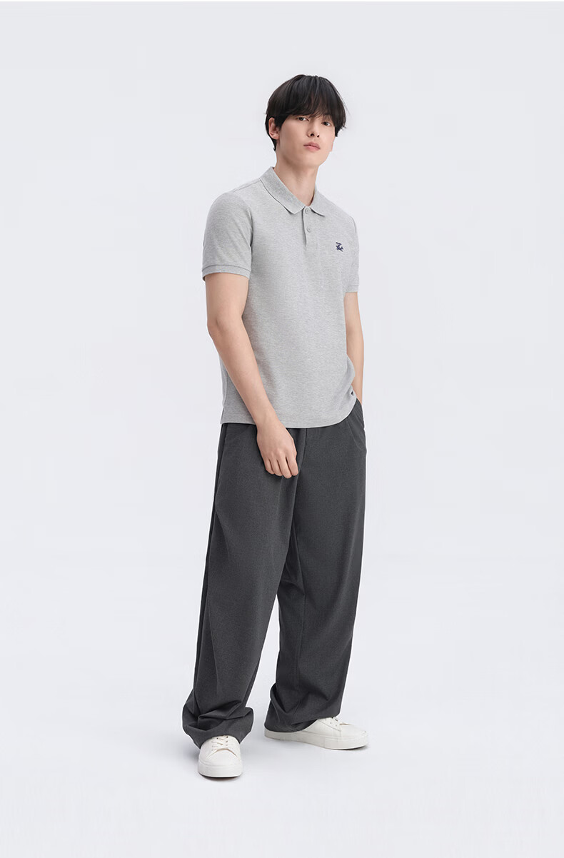 GXG Cool Quick-Dry Men's Slim Fit Polo Shirt with Spurs Embroidery Short Sleeve T-Shirt 2026 Summer New Arrival 26