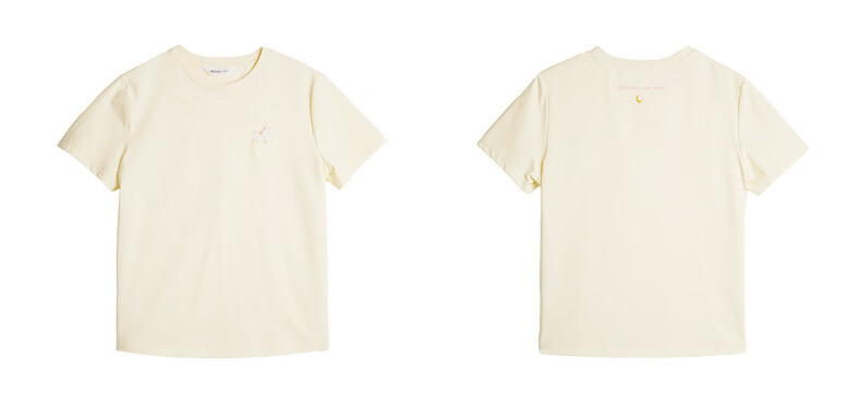 Olrain Eurier Casual Commuter Pony Embroidery Back Print Short Sleeve T-Shirt Women's Summer Top Beige M 7