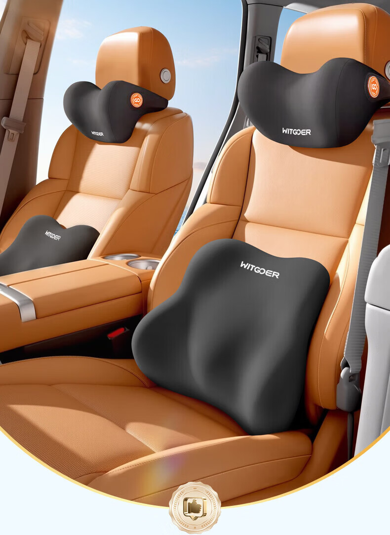 Zhiguozhe Car Lumbar Support Cushion Memory Foam Breathable Seat Backrest Pillow for Driving and Long Sitting 4