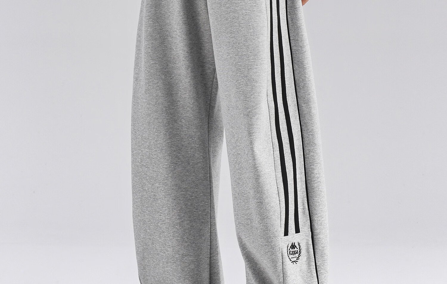 Kappa Women's Back-to-Back Sports Pants Spring New Striped Loose American Straight-Leg Trousers Simple Pants K0G42AK32D 22