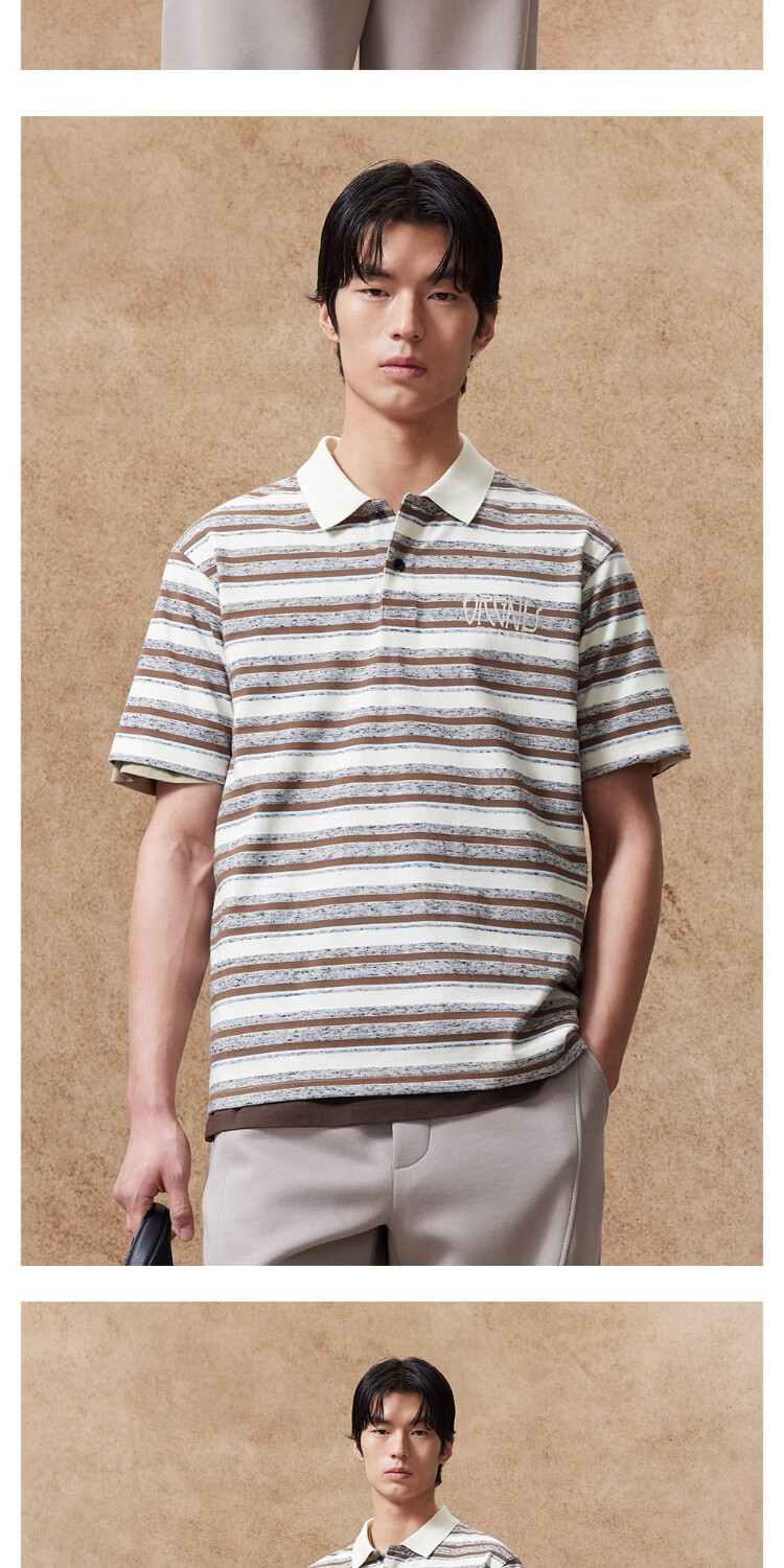 JACK&JONES Men's Short Sleeve Polo Shirt Colorwoven Striped Casual Embroidered 226206033 8