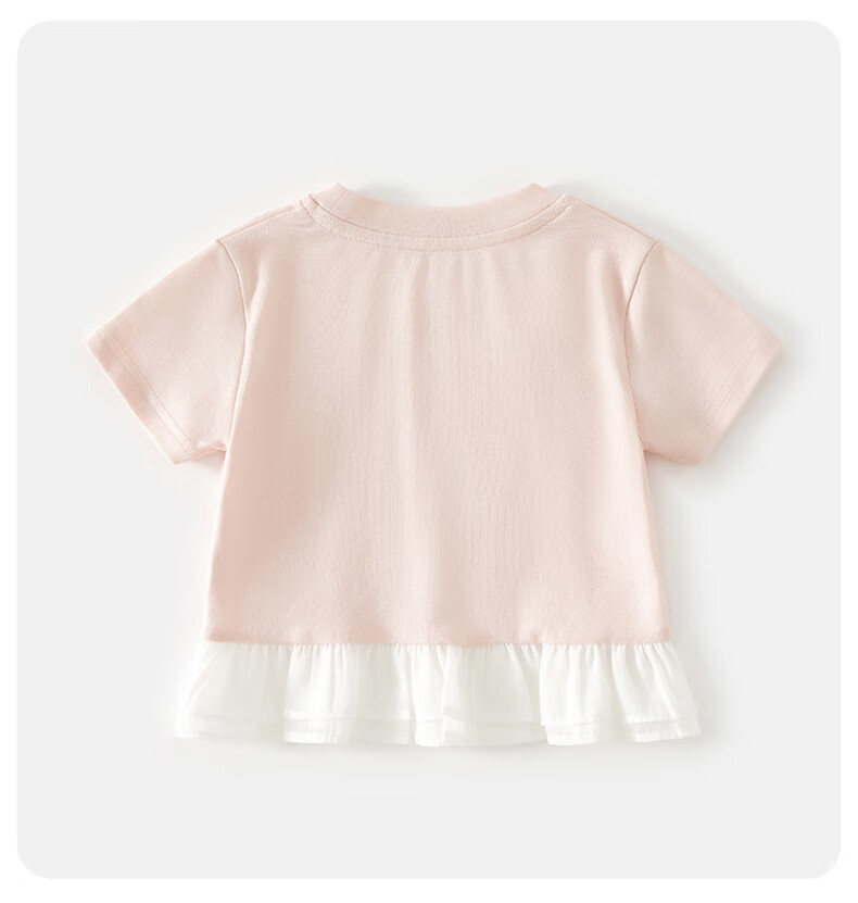 Banxidi Girls Short Sleeve T-Shirt Summer 2026 New Stylish Princess Thin Top Kids Summer Clothing Toddler Apparel 10