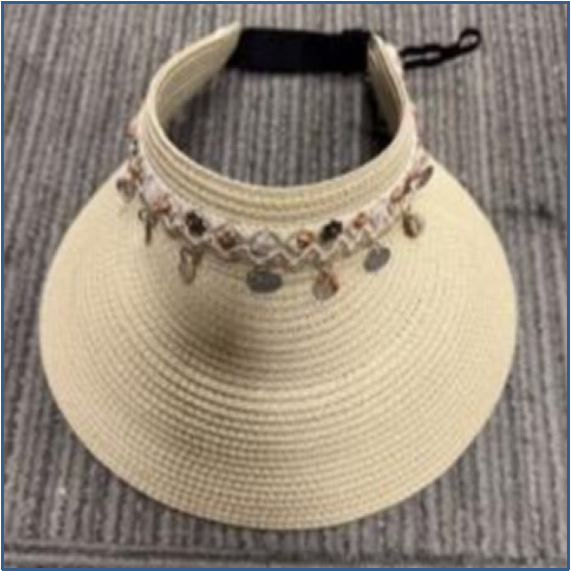 Wanting Women's Summer Outdoor Sports Beach Sun Protection Hat UV Protection Lightweight Open-Top Hat - Beige 6