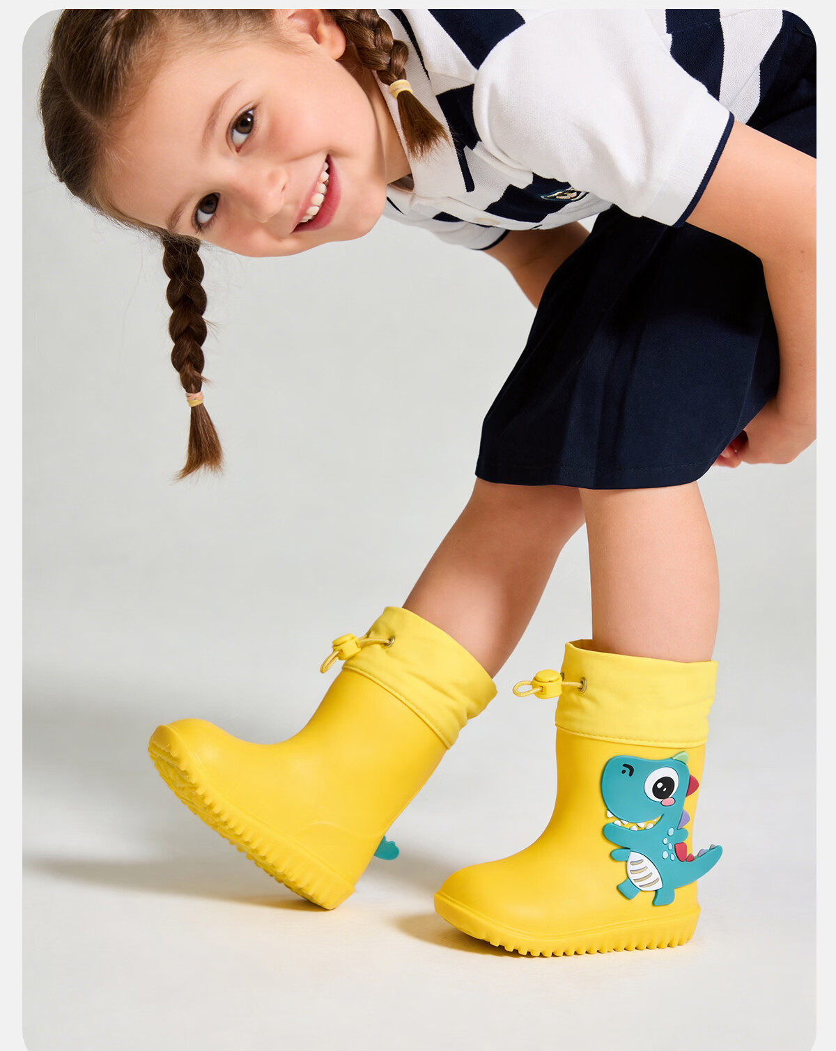 Sweet Baby Kids Waterproof Non-Slip Rain Boots for Toddlers Boys and Girls Durable School Water Shoes 30