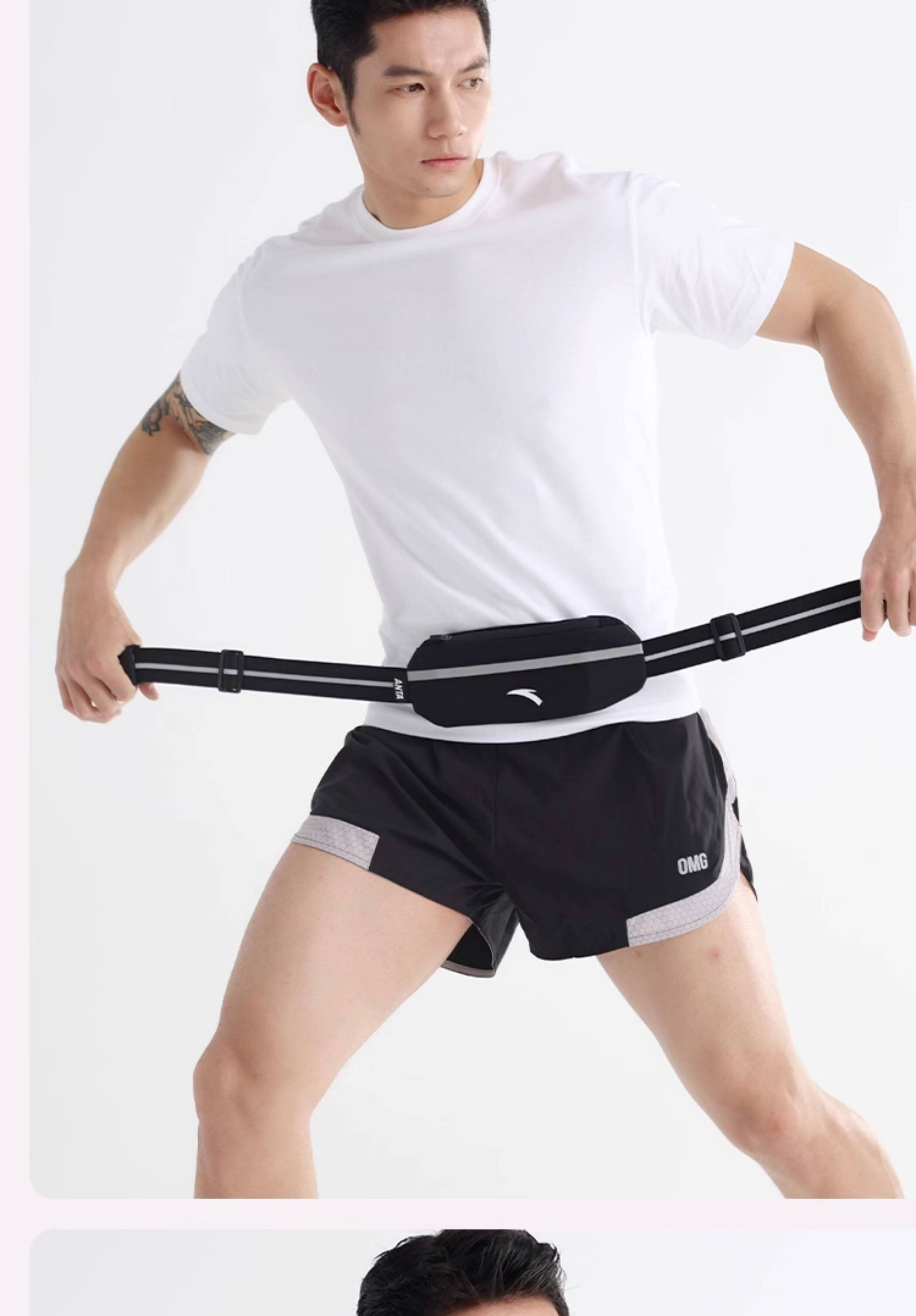 Anta Running Waist Bag Sports Running Phone Pouch Women Invisible Gear Cycling Ultra-thin Waterproof Fitness Marathon Men 7