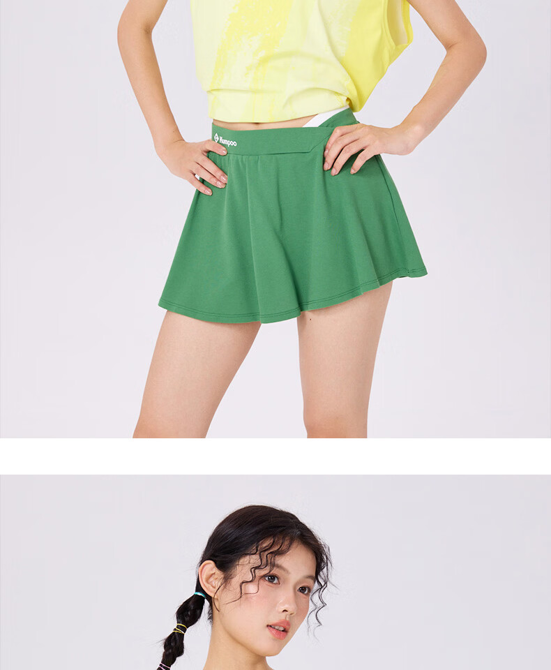 KUMPOO 26th Anniversary New Quick-Dry Fashionable Versatile Women's Badminton Skirt K261W-7181 White S 13