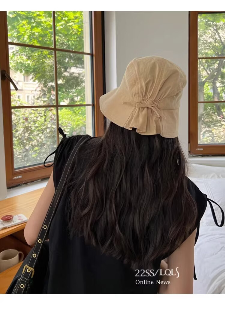 Lagur Casual Lightweight Breathable Cotton Japanese Style Fisherman Hat Women Summer Sun Protection Sunshade Cap Spring Pink Orange 16
