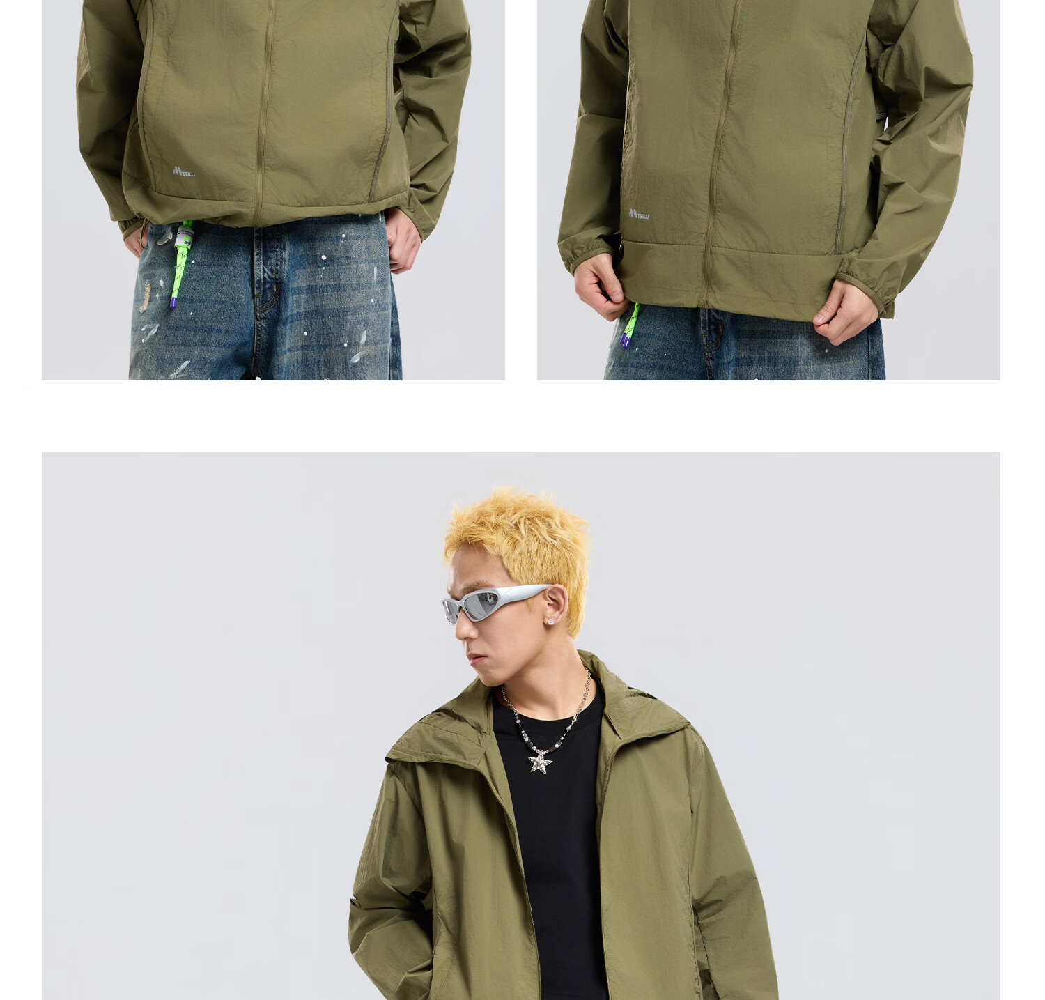 Metersbonwe Men's Sun Protection Jacket Thin Coat UV Protection Outdoor Sports Breathable Sunproof Coat Kas Rock Gray M 17