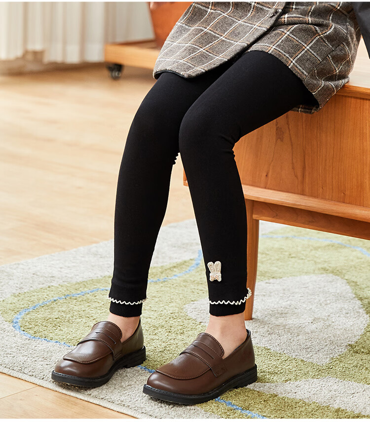 Bingxue Cotton Children's Leggings Girls Spring Autumn Summer Thin Solid Color Elastic Anti-Pilling Baby Outdoor Pants 18