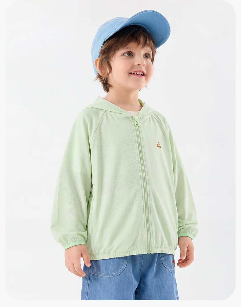 Dudu Kids [UPF50+] Baby Sun Protection Jacket Summer Boys Girls Skin Jacket Fashionable Children's Summer Wear Gray 110 5