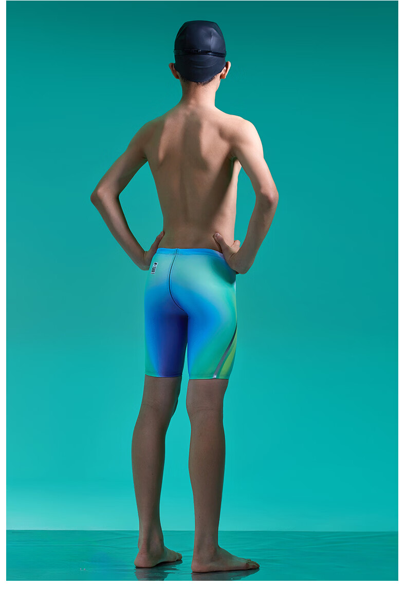 Hosa 【FINA Certified】 Boys' Swim Trunks Children's Youth Five-Point Professional Racing Swimwear Training Shorts 6