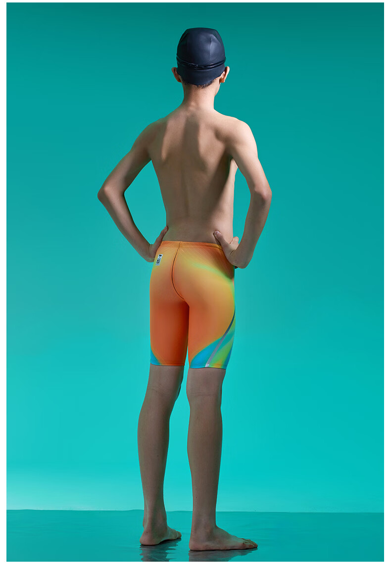 Hosa 【FINA Certified】 Boys' Swim Trunks Children's Youth Five-Point Professional Racing Swimwear Training Shorts 8