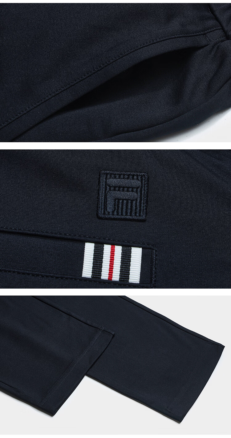 FILA Official Men's Knitted Long Pants 2026 Summer Fashion Simple Casual Comfortable Straight-Leg Pants 21