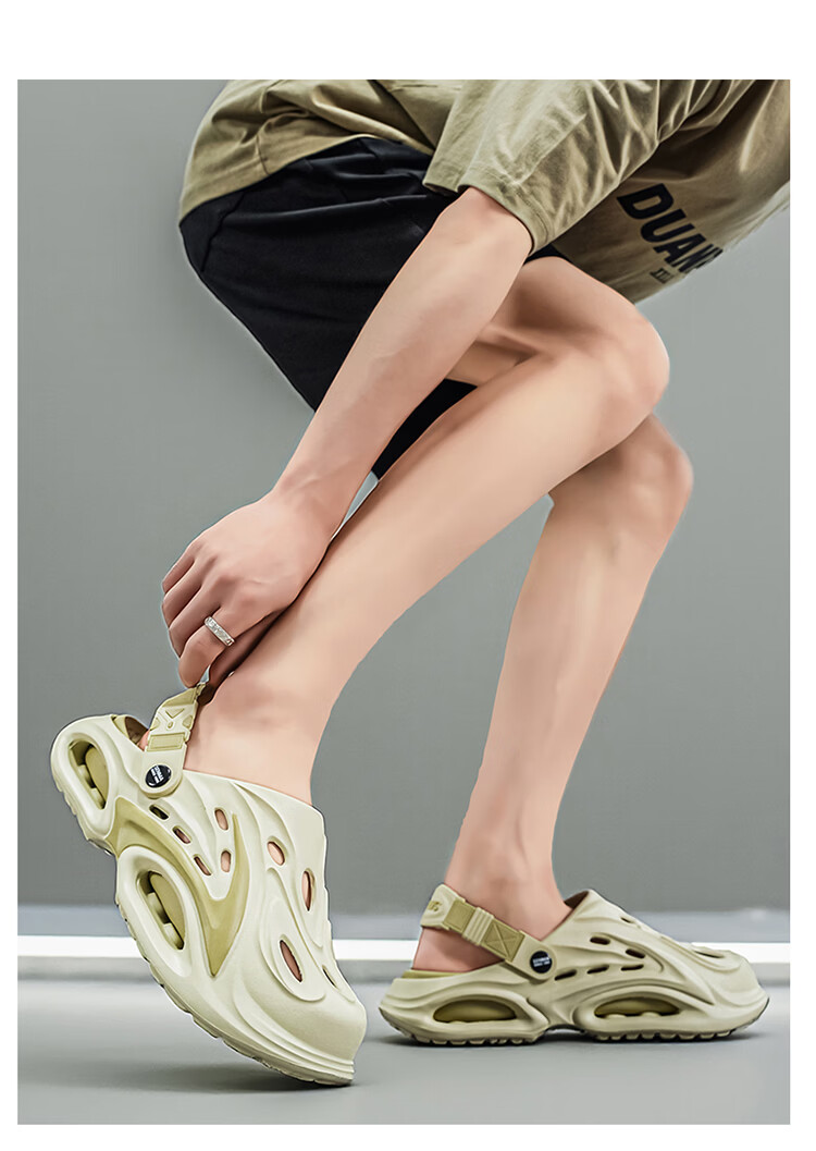 Senma Men's Slippers 2026 New Summer Waterproof Non-Slip Closed-Toe Outdoor Beach Shoes 12