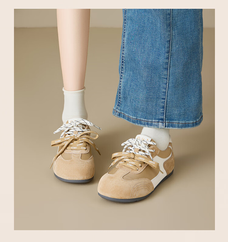 Zhuoshini Internal Height Increasing Trainer Shoes 2026 New Spring Retro Thick Sole White Sports Casual Agan Shoes Off-White Size 35 15