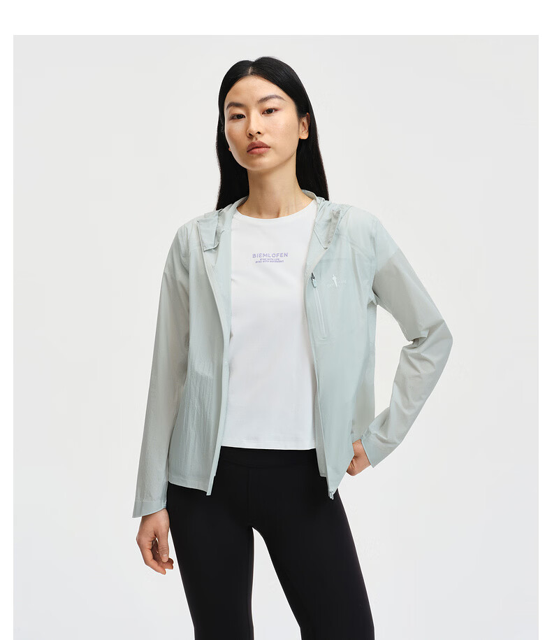 Biyinlefen [Lightweight Three-Proof] 2026 Summer New Women's Outdoor Skin Jacket Casual Lightweight Hooded Coat Air Conditioning Shirt 14
