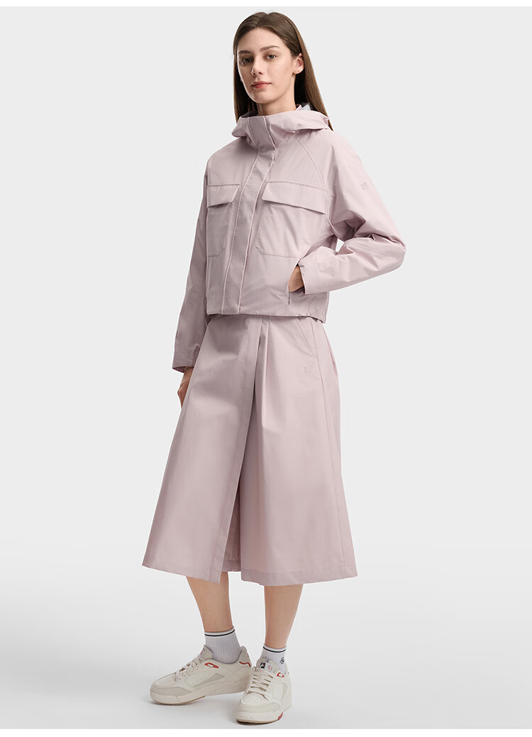 FILA Official Women's Woven Jacket 2026 Summer Casual Simple Comfortable Hooded Coat 6