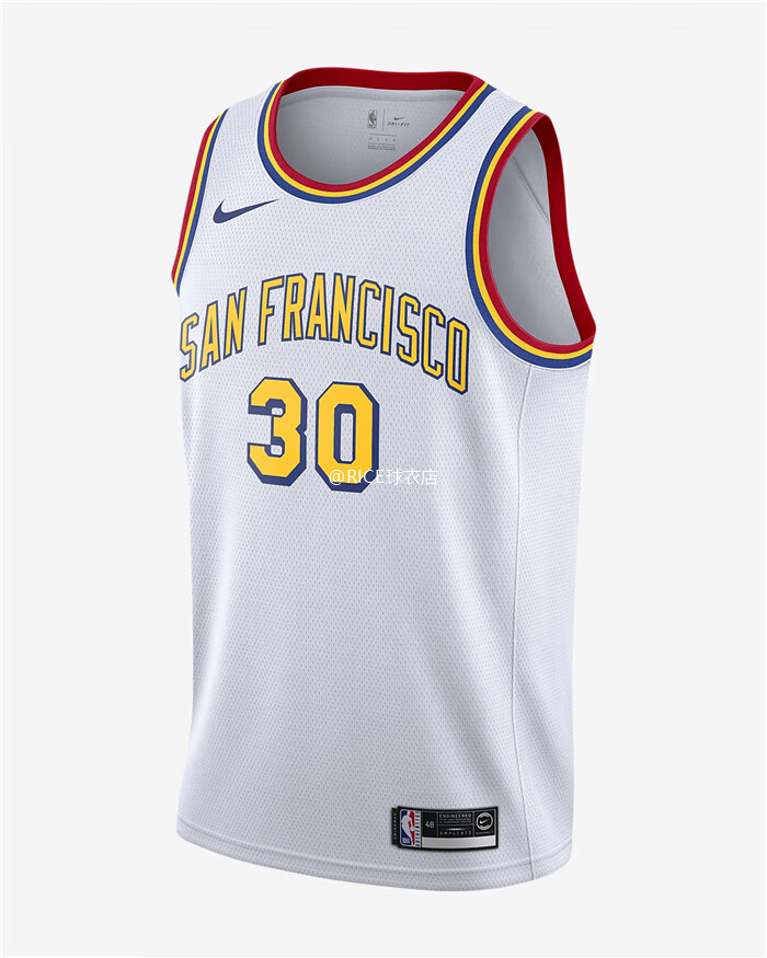 【新潮来袭】高版本/莆田纯原勇士队30号城市版复古电车sw球衣背心db