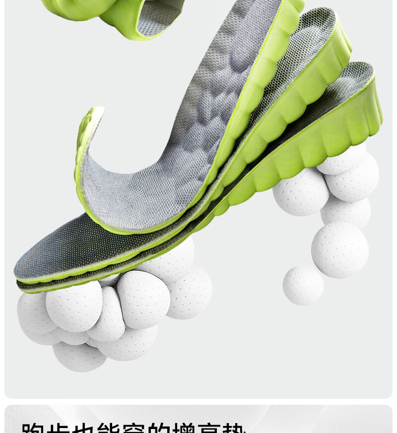 Energetic Posture Correction Popcorn Height Increasing Insoles for Men and Women, Sweat-Absorbing, Odor-Resistant, Invisible Soft Elastic Insoles for Long Standing, 3.5/4142 6