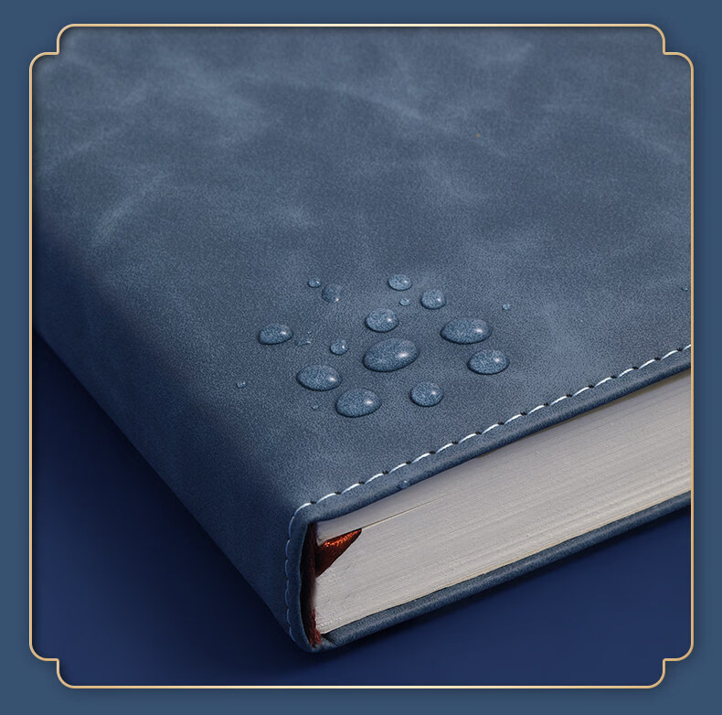 Rouwen New Stylish Notebook Stationery High-Value Guochao Palace Museum Cultural Business Thickened A4 Meeting Notes B5 Extra Thick Skin-Texture Leather Office Supplies Customizable 19