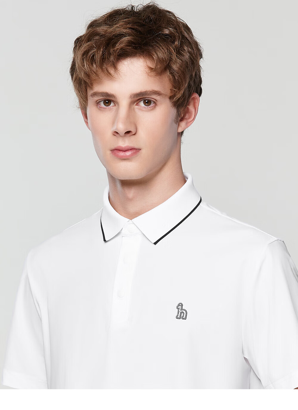 HAZZYS Men's Summer Top [Sun Protection/Cooling] Simple Short Sleeve Polo Shirt ASTZE0DBF08 21