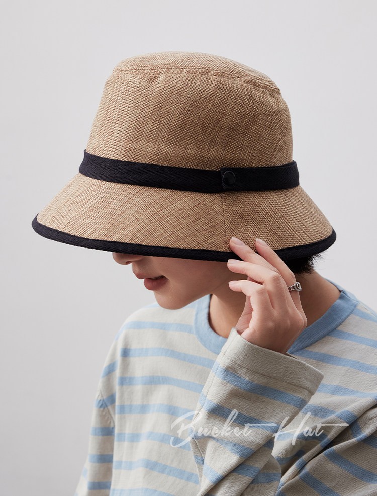 Lagur Japanese Linen Feel UPF100+ Sun Protection Breathable Summer Sun Hat Fisherman Hat New Coffee Color 9