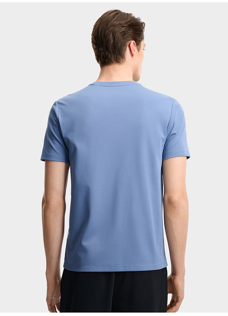 FILA Official Men's Knitted Short Sleeve Shirt 2026 Summer Casual Basic Black Crew Neck T-Shirt 23