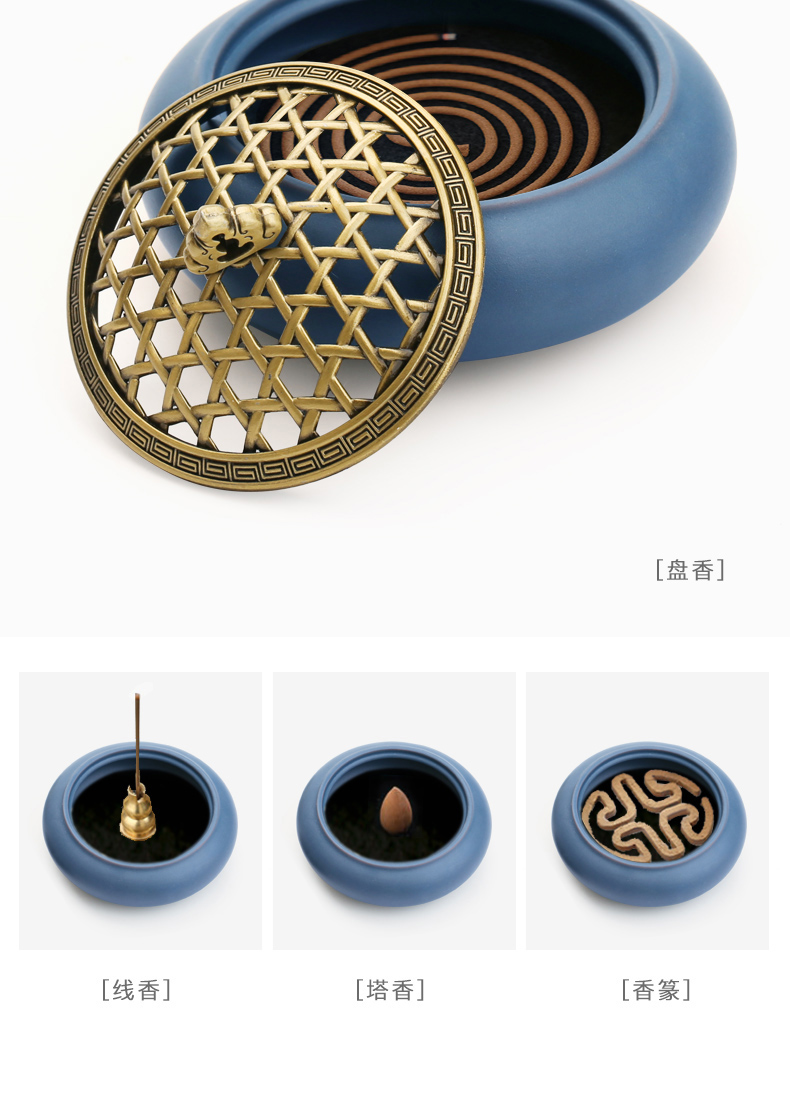 小雕匠陶艺盘香香炉家用线香熏香炉室内焚香炉禅意茶道塔香炉陶瓷香器