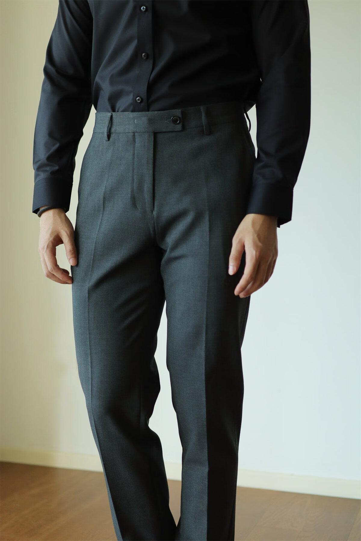 PLAYBOY Wrinkle-Resistant Non-Iron Slim Fit Stretch Breathable Straight-Leg Business Pants for Men Spring Summer All-Season 42