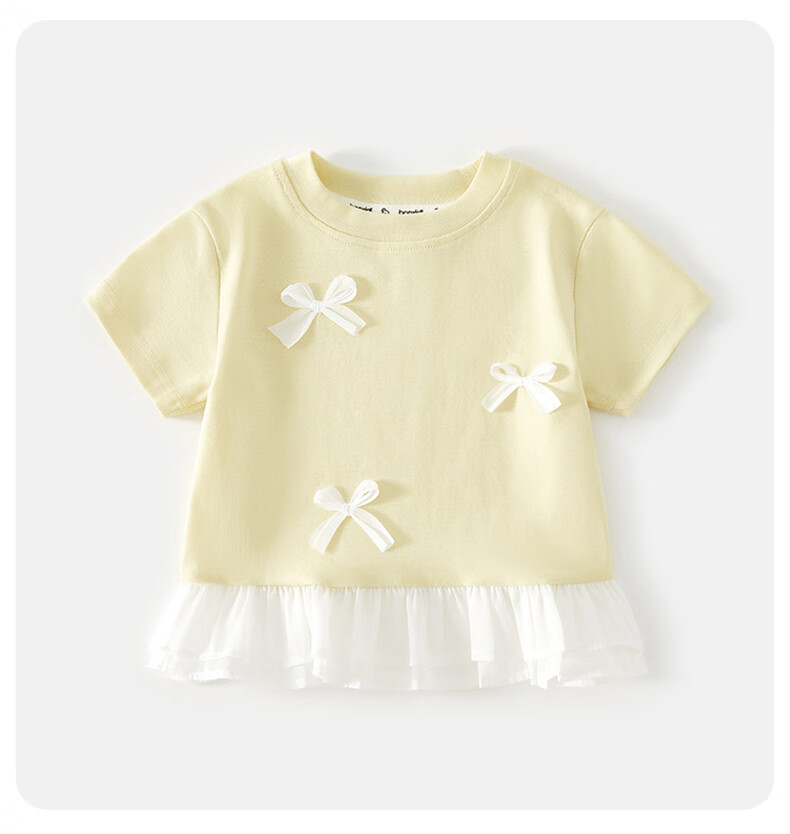 Banxidi Girls Short Sleeve T-Shirt Summer 2026 New Stylish Princess Thin Top Kids Summer Clothing Toddler Apparel 11