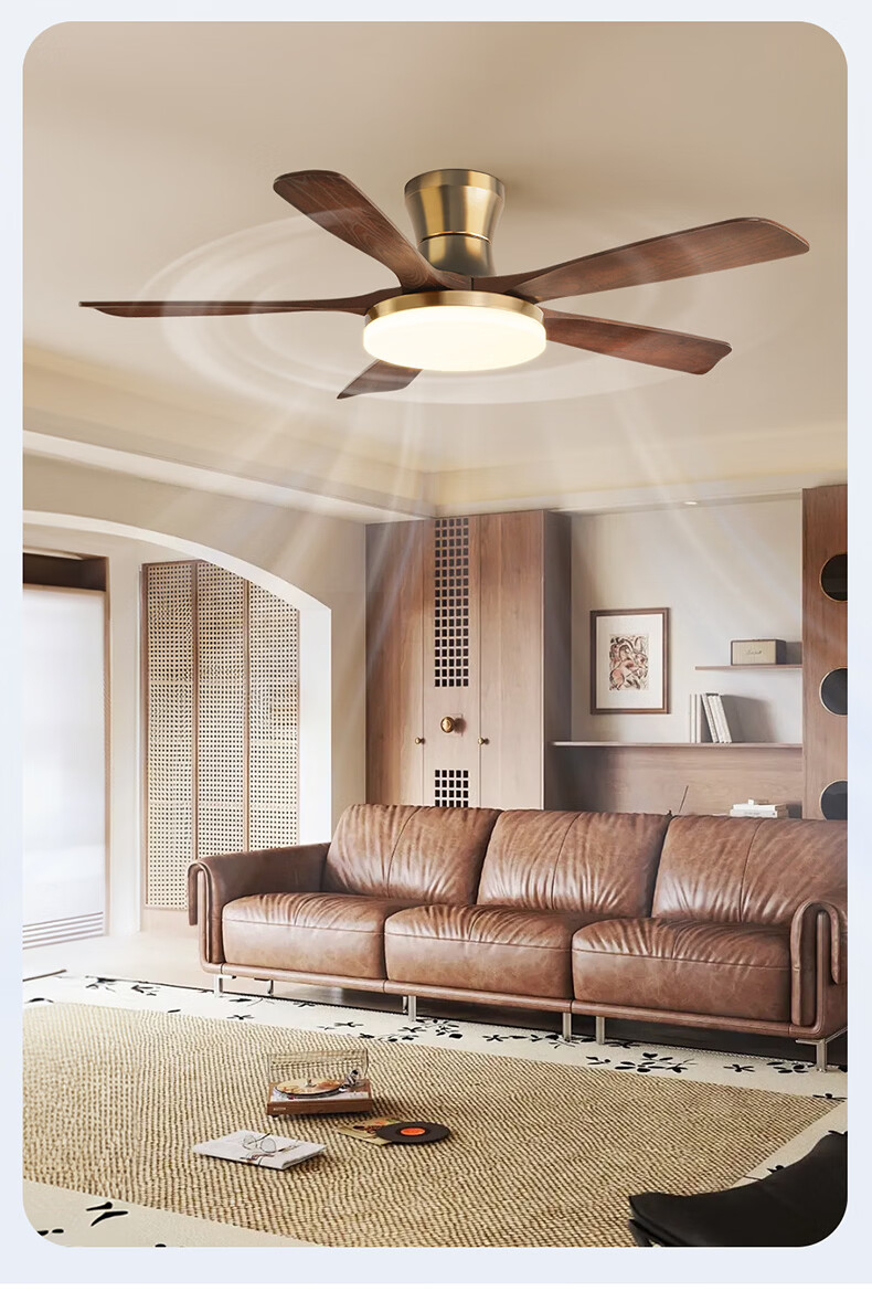 HP Eye-Care LED Vintage Style Remote Dimmable Integrated Ceiling Fan Light Zhongshan Lighting with Installation Package 14