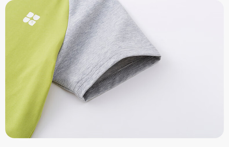 Dudu Kids Colorblock Summer Set Boys Two-Piece Sportswear Girls Short Sleeve T-Shirt and Shorts Cream White 110 17