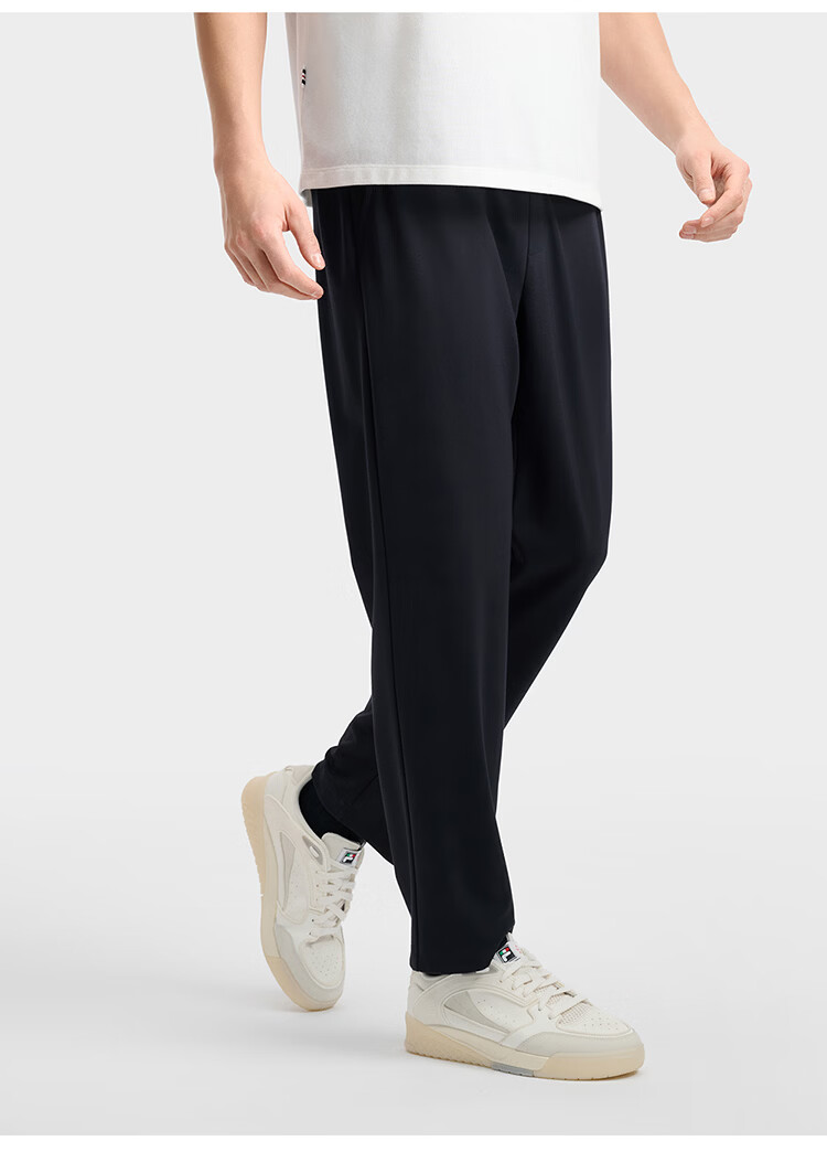 FILA Official Men's Knitted Long Pants 2026 Summer Fashion Simple Casual Comfortable Straight-Leg Pants 15