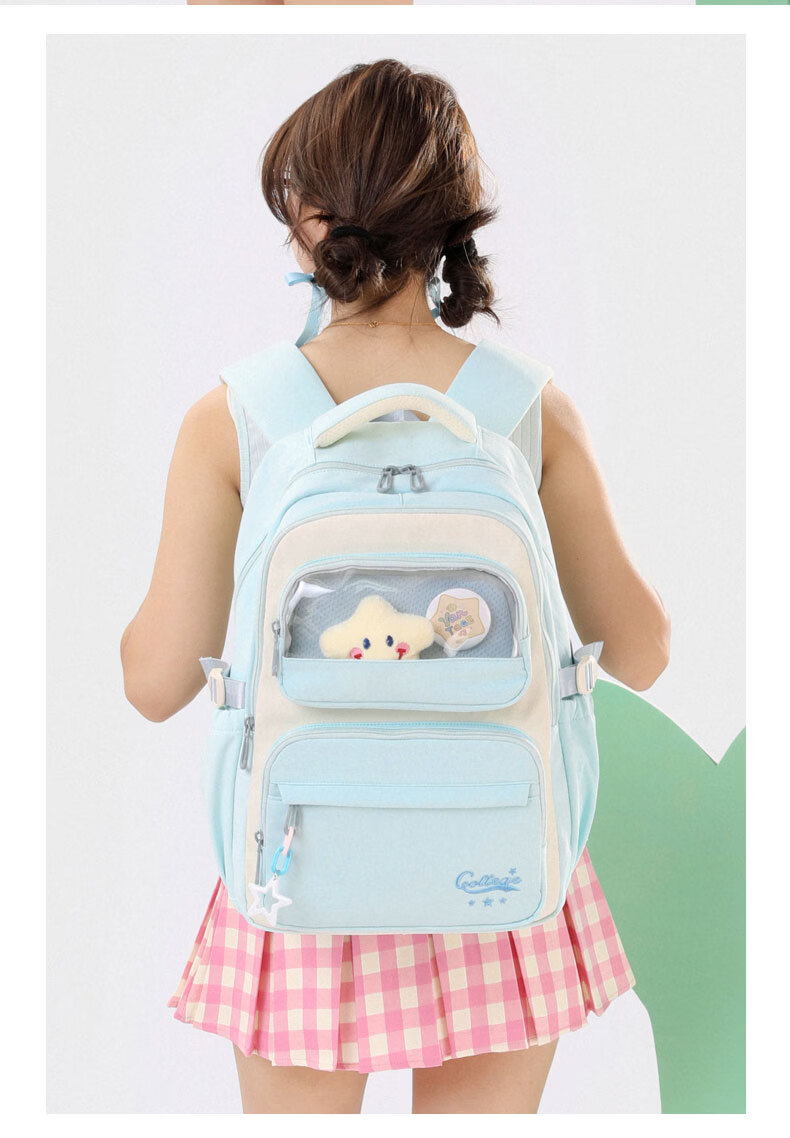 Anyshine Girls' Primary School Backpack High-Value Lightweight Ergonomic Large Capacity Backpack for Grades 4-6 and Grade 7 16