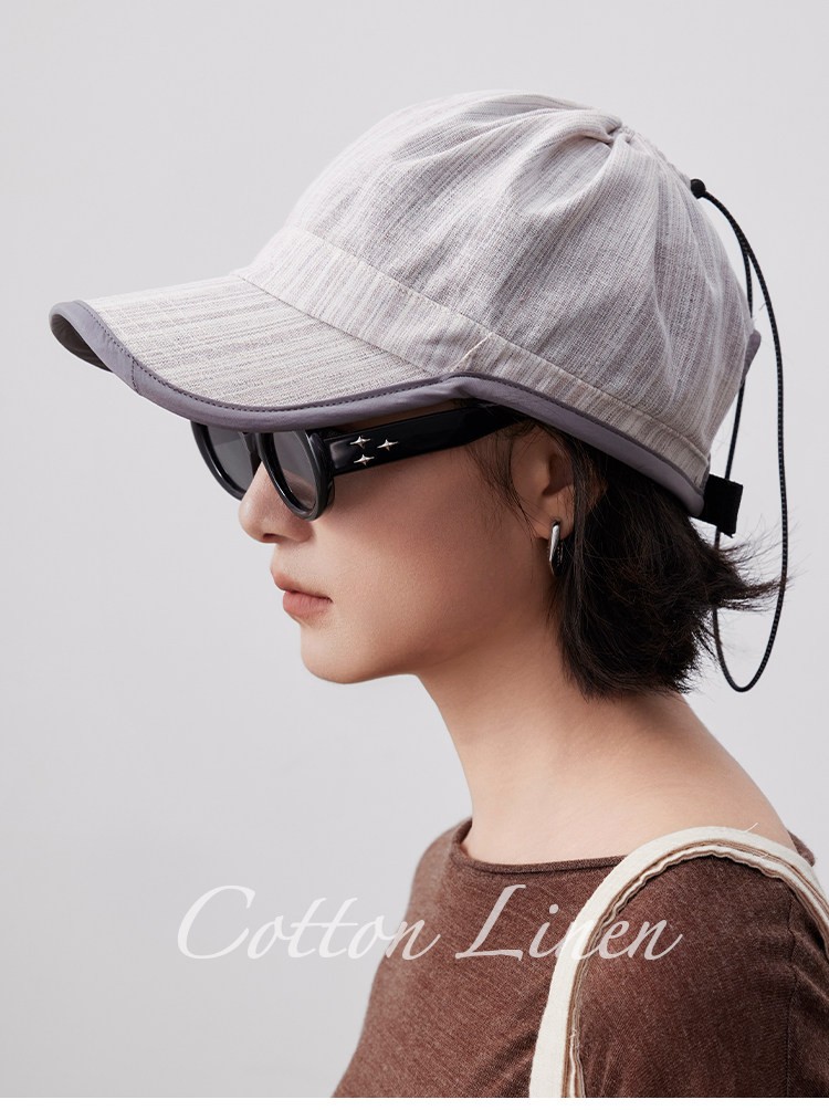 Lagur Linen Zero-Burden "Topless Baseball Cap" Sun Protection UPF100+ Sun Hat Denim Blue 10