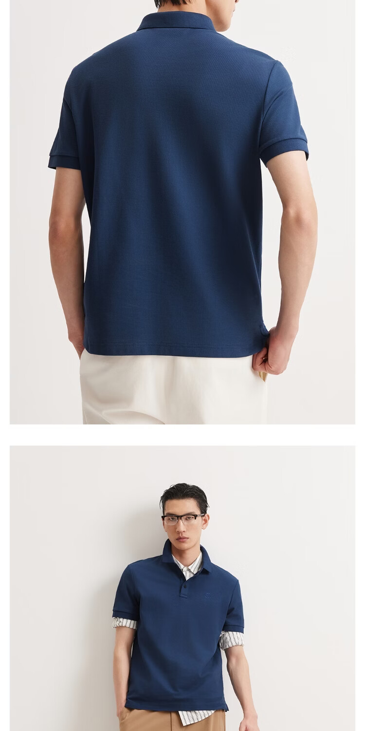 JACK&JONES Men's Polo Shirt Cool Touch Simple Embroidery Slim Fit Multi-Color Short Sleeve Collared Top 226106018 24